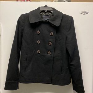 Banana Republic black pea coat small